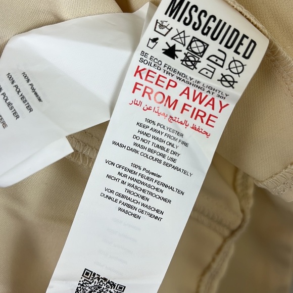 Missguided Satin Cut Out Detail Corset Crop Top Blouse in Cream Size 8 - NEW - Picture 10 of 10